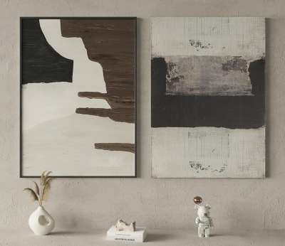 侘寂装饰画3D模型下载